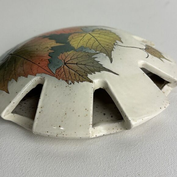 wizard of clay pottery maple leaves wall hanging Vase - Picture 3 of 7